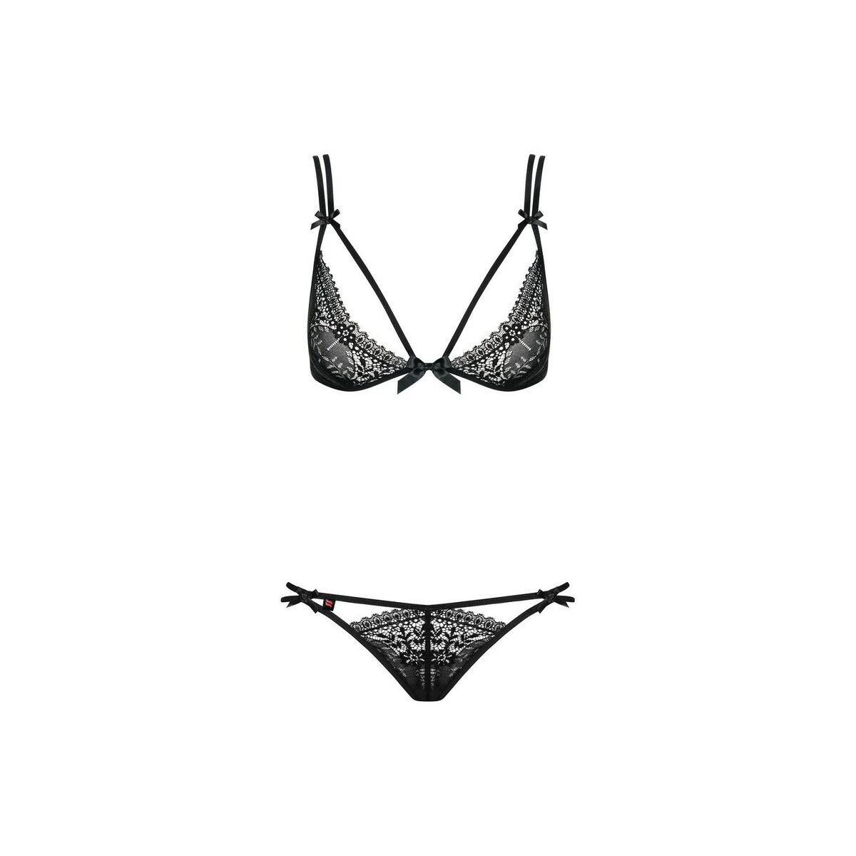 Set med underkläder Obsessive Intensa set Svart S/M